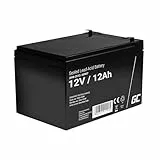 Green Cell AGM 12V 12Ah Akku VRLA Blei-Batterie Bleiakku Ersatzakku Gelakku Akkubatterie Zyklenfest Unbemannt Spielzeug, Elektro Spielzeug, Alarm, Notstrom, Kinderfahrzeuge, Kinder-Quad, Schwarz
