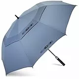 ZOMAKE Regenschirm Groß Sturmfest L - Großer Golf-Regenschirm, Windsicher & Stabil, Automatik Großer Schirm, Herren & Damen, 2 Personen, Outdoor & Reise(Graublau)
