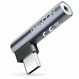deleyCON USB C auf Klinke 3,5mm Audio Adapter für Kopfhörer/Musik/Telefonieren/Mikrofon - Handy, Smartphone, Tablet, Headset, Lautsprecher - für iPhone 17 16 15, iPad, Galaxy S25 S24 A16 A56