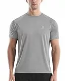 Roadbox Herren Kurzarm Rashguard, UV Schutz UPF 50+ Schnelltrocknend Bade Shirt, Atmungsaktives Outdoor Wassersport Shirt