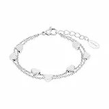 s.Oliver Armband mit Herzen für Mädchen, Edelstahl, Länge: 14-16 cm