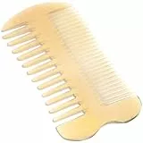 FRCOLOR Echtes Horn Doppelseitiger Massagekamm 4.09X2.17In Antistatisch Für Kopfhautmassage Und Haarpflege Leichter Oxhorn Kamm Für Tägliche Anwendung