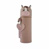 Lulubug Silikon Federmäppchen - Pferd Nelly | Federtasche aus weichem Silikon für Stifte | Federmappe und Stiftehalter | Mäppchen Tiere, Schlampermäppchen