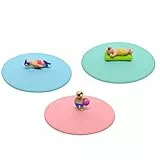 Lurch 210198 Mein Deckel Beach Boys 3er Set (Benni Ball, Tim Taucher, Matze Matratze), Glasabdeckung aus BPA-freiem Platin Silikon, Ø 10,5cm, Mehrfarbig, 12 x 12 x 3 cm