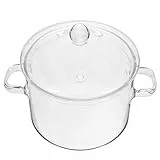 OUNONA Japanese Food Glas Topf 1900ML Kochtopf Glas Klare Topf pan Hitzebest?ndige Kochtopf Suppentopf Für Küchenrestaurant Kochen ransparent Schmortopf Suppenschale Töpfe zum Koche