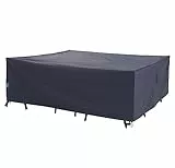 F&J Outdoors Gartenmöbel Abdeckung, Robust Schutzhülle für Garten Möbelsets Schnittsofas Wasserdicht Schneeschutz UV Beständige Wind und Wetterfest Plane, 275x205x80cm, Grau