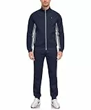Little Donkey Andy Herren Trainingsanzug 2-teilig Jogginganzug mit Reißverschluss Jacke & Jogginghose Sportanzug Langarm für Fitness, Gym, Fußball & Freizeit Marineblau L