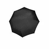reisenthel umbrella pocket classic in Signature Schwarz Hot Print – Kompakter Taschenschirm aus recycelten PET-Flaschen – Mit ergonomischem Griffdesign