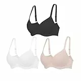 3er Pack BH Damen Mit BüGel T Shirt BHS Bequeme Klassische BHS FüR Damen Push Up UnterwäSche