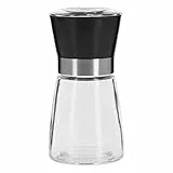 Westmark Gewürzmühle, Mit Keramikmahlwerk, Stufenlose Regulierung, Glas/Kunststoff, Schwarz/Silber/Transparent, 63542260, Blacky, 1 Stück