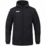 JAKO Herren Coachjacke Team mit Kapuze, Schwarz, L