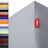 r-up Beste Spannbettlaken 180x200-200x220 bis 35cm Höhe viele Farben 95% Baumwolle / 5% Elastan 230g/m² Oeko-TEX stressfrei auch für Boxspringbetten (Silbergrau)