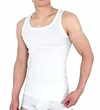 MC's Goods 4er Pack Herren Unterhemd Achselshirt Tank Top aus 100% Baumwolle feinripp (glatt) in weiß, grau oder schwarz (3 / L, Weiß)
