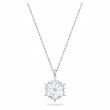 Swarovski Magic Anhänger, Schneeflocke, Weiß, Rhodiniert