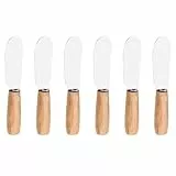 Cabilock 6 Stücke Edelstahl Buttermesser Tafelmesser, Klein Käsemesser Brotzeitmesser Set Streichmesser Creme Messer Marmeladenmesser für Sahne Käse Torte Marmelade