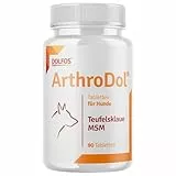 DOLFOS PETS ArthroDol Gelenktabletten Hund 90 Stück, Ergänzung für Hund Gelenke & Arthrose Hund, Gelenk- & Knochenschutz für Hunde mit Grünlippmuschel Hund, Glucosamin Hund, MSM Hund, Kollagen Hund