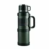 Thermosflasche 2.5 L, 72 h Heiß Inkl, Thermoskanne, isolierte Edelstahl Wasserflasche mit Teesieb, Trinkflasche Thermobecher, Isolierflasche mit Griff, Angeln, Camping Thermoflasche, 12 x 39 cm