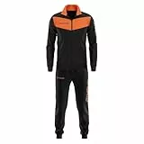Givova TR018 Herren Visa Trainingsanzug, Mehrfarbig (schwarz/orange fluo), M