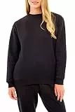 M17 Damen, Schwarz Sweatshirt, recycelt, weich, gemütlich, lässig, Größe L, 42