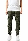 Urban Classics Herren Hose Camo Cargo Jogging Pants, Olive Camo, Gr. W32