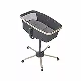 Maxi-Cosi Alba All-in-1-Stubenwagen, Einfacher Wechsel Zwischen Baby Stubenwagen, Baby Wiege und Hochstuhl, 0 Monate-3 Jahre (15 kg), Kompatibel mit Maxi-Cosi Alba Meal kit, Beyond Graphite