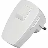 Kopp Schutzkontakt-Stecker mit Schalter, 1 Stück, arktis/weiß, 170402006