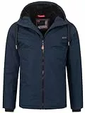 ALESSANDRO SALVARINI Herren Winter Jacke warm mit Kapuze AS-331 [AS-331-Navy-Gr.XL]