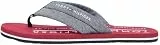 Tommy Hilfiger Herren Flip Flops Chambray Beach aus Leinen, Blau (Desert Sky), 44