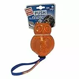 GiGwi Push to Mute Hundespielzeug, neraktiv, quietschend, Kauspielzeug für Hunde, Blau/Orange