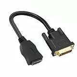 MMOBIEL HDMI auf DVI Kabel Adapter – Bidirektional – Stecker DVI-D Dual Link auf HDMI Buchse – Kabelkonverter Unterstützt Monitor, PC, TV, Gaming, Projektor - 1080p Full HD 60Hz - Gold Stecker 0.3 m