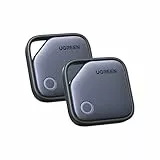 UGREEN FineTrack kompatibel mit Apple Find My (nur iOS), Bluetooth Tracker für Gepäck, Schlüsselfinder, Finder für Schlüssel, Koffer, Reisepässe Smarttag mit Austauschbarer Akku (2 Pack)