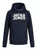 JACK & JONES Jungen Jjecorp Logo Sweat Hood Ss19 Noos Jr Kapuzenpullover, Blau(navy Blazernavy Blazer), 152 EU