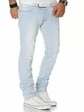 Tazzio Jeans Slim Fit Herren Jeanshose Stretch Designer Hose Denim Hellblau 32W / 32L 16533