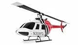 Amewi Bell 206 PRO brushless CP-Helikopter 6-Kanal 6G RTF RC ferngesteuert, Weiß/Rot