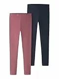 NAME IT Mädchen Nkfvivian 2p Noos Leggings, Deco Rose/Pack:packed With Dark Sapphire, 122-128 EU