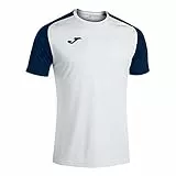 Joma Herren Academy Iv M/C T-Shirt, Weiss Marineblau Weiss, L EU