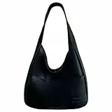 ASIEIT Tote Tasche for Damen, Solid Farbe PU Leder Umhängetasche Casual Retro Tote Handtasche Kapazität Reise Geldbörse Weekender Tasche Shopper