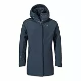 Schöffel Damen Parka Style Froda WMS, atmungsaktiver, wasserdichter Parka mit 2-Wege-Stretch, leichte Outdoorjacke mit verstellbarer Kapuze, navy blazer, 36