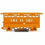 WAGO Befestigungsadapter 221-510 | Befestigungs-Adapter der Serie 221 (6 mm²), zur Montage auf TS 35, 10 Stück, für Schraubbefestigung, orange