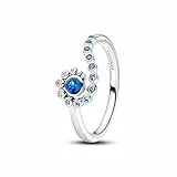 PANDORA Disney Moana Meereswelle Ring aus Sterling Silber mit künstlichen Kristallen, Größe: 54, 194641C01-54