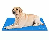 pecute Kühlmatte für Hunde, Katzen | L 90 x 50 cm, Kühlung | verbesserte Version – bleibt länger kalt, kühl | langlebiger – Kratzfest
