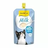 GimCat Milk - Katzenmilch aus echter laktosereduzierter Vollmilch mit Calcium für gesunde Knochen - 1 Beutel (1 x 200 ml)