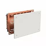 FAMATEL – Abzweigdose für Einbau | Deckel mit Metallkrallen | Ohne Kegel | 205x130x45 | Orange