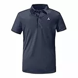 Schöffel Herren CIRC Polo Shirt Tauron M, kreislauffähiges Wandershirt, schnell trocknendes, leichtes Poloshirt mit Fast 100% Recyclingfähigkeit, Navy Blazer, 56