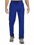 BondiTrekk Jogginghose Herren Reißverschlusstasche Sporthose Lang Sport Hose Trainingshose Laufhose Yogahose Sweatpants Hosen mit Gummizug für Herren(Ozeanblau,L)
