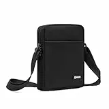 OSOCE Herren Umhängetasche Stilvolle Wasserabweisend Schultertasche Messenger Bag Business Bag Crossbody Sling Bag für Arbeit Reise Alltagsleben (Schwarz)