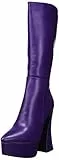 LAMODA Damen Sketchy Mid Calf Boot, Purple Pu, 38 EU