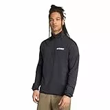 adidas Men's Terrex Multi Climawarm Half Zip Tech Fleece Jacket, Black, L
