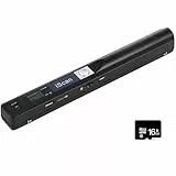 AOZBZ Tragbarer Dokumentenscanner, Bildscanner, USB, 900 DPI Fotoscanner, tragbar, A4, Scanner + 16 GTF-Karte