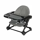 Bebeconfort Moly, Sitzerhöhung Stuhl Kind, 6 Mon–3 Jahre, 9–15 kg, leichter tragbarer Hochstuhl, kompakt zusammenklappbar, 3 einstellbare Höhen, Kindersitzerhöhung mit 3 Tablettpositionen, Tinted Grey